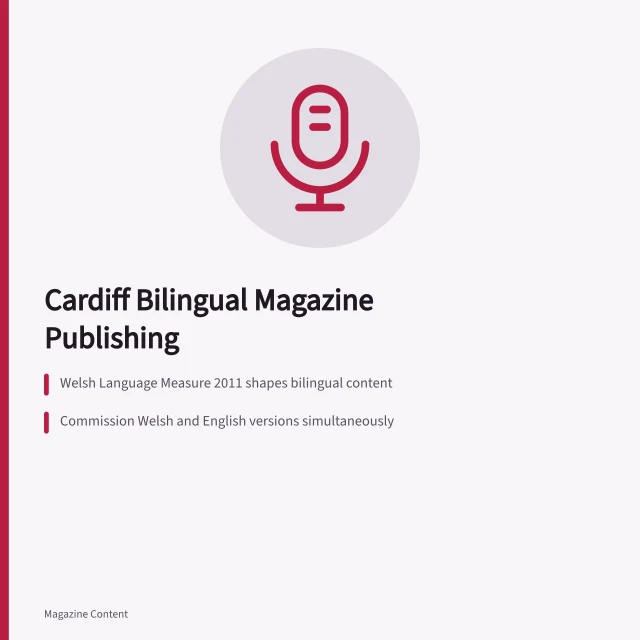 Cardiff bilingual magazine publishing with Welsh and English titles. Cardiff magazine publishing, editorial lessons from Welsh titles