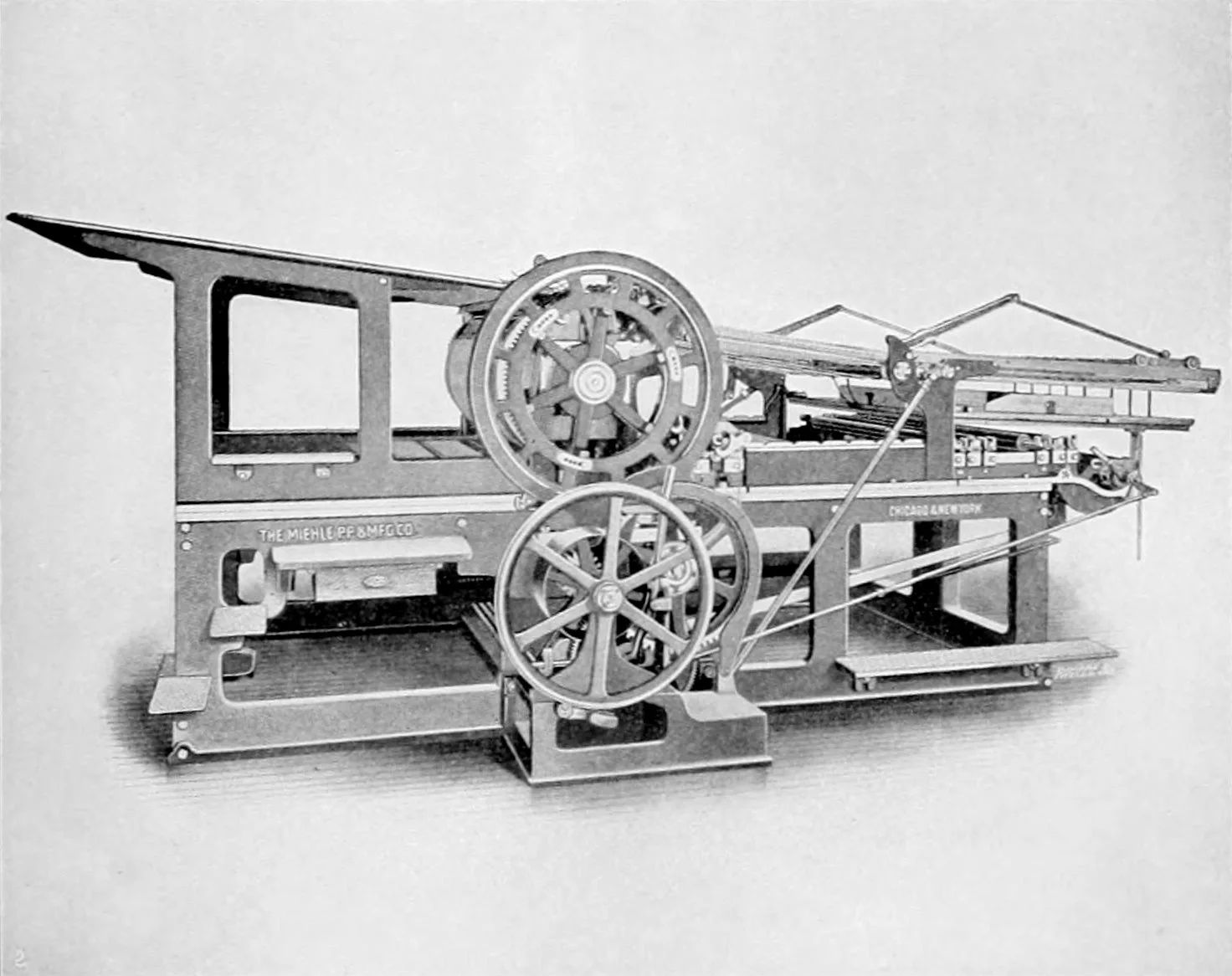Photograph of a Miehle two-revolution cylinder book and magazine press. Case study: repairing a fictional magazine print failure