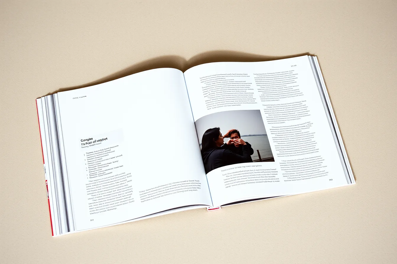 Perfect-bound magazine showing off-center spine, show-through, gutter loss, and misregistration. Case study: repairing a fictional magazine print failure