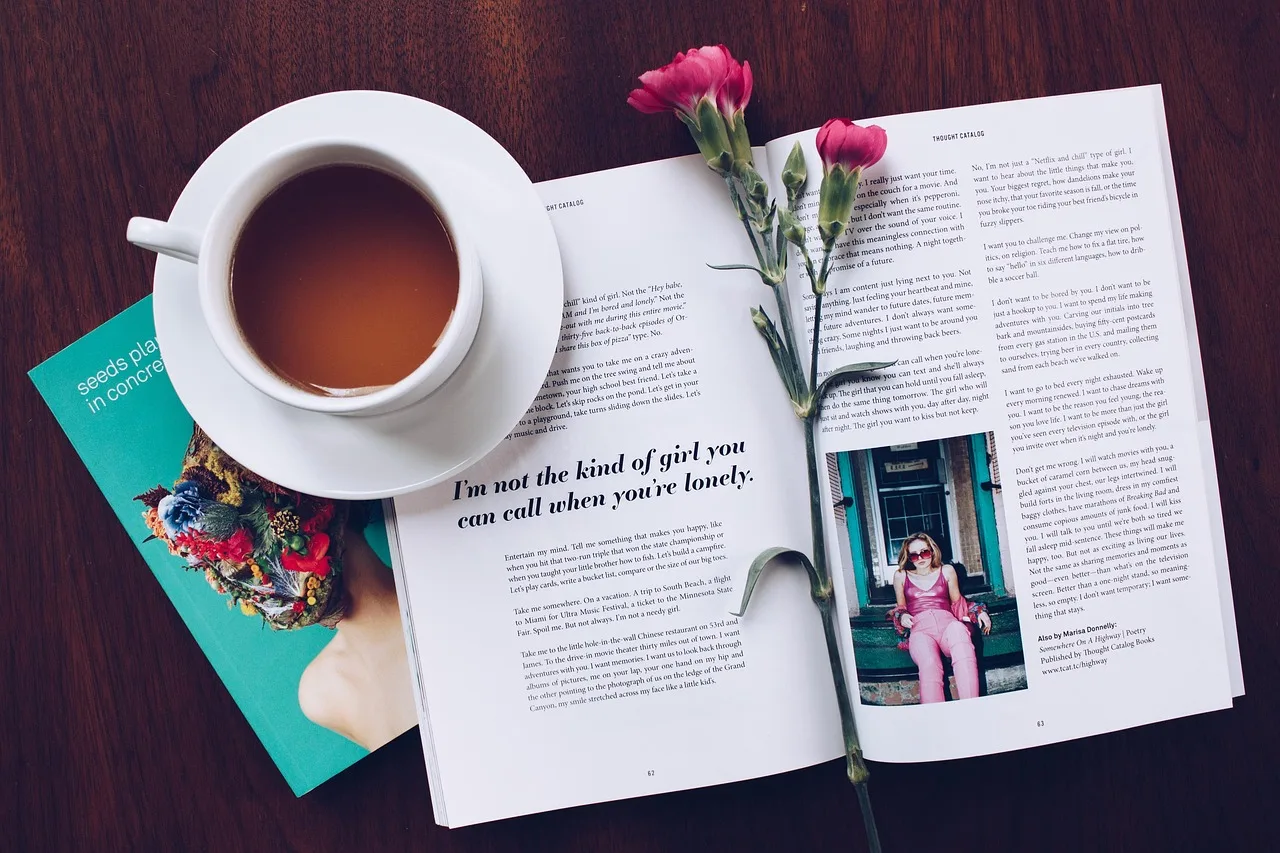 paper, coffee cup, nature, coffee, table, cup, desktop, tea cup, tea, reading, poetry, vintage, flatlay, flat, desk, hands, woman, read, study, think, flower wallpaper, daisy, beautiful flowers, lace, flower, wood, flower background, tattoo, blue, scarlet, pink, exist, life, quote, handwriting, sweater, retro, floral, books. Should You Sell Magazine Back Issues Online?