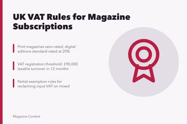 VAT rules for UK magazine subscriptions and digital editions. A guide to VAT and HMRC rules for UK magazine subscriptions and digital editions